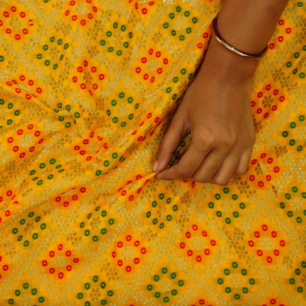 Brocade Yellow Patola Woven Saree