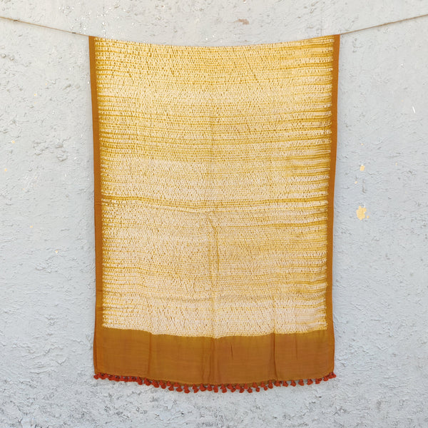 Chandani - Cotton Silk Mustard Thread Shibori Dupatta