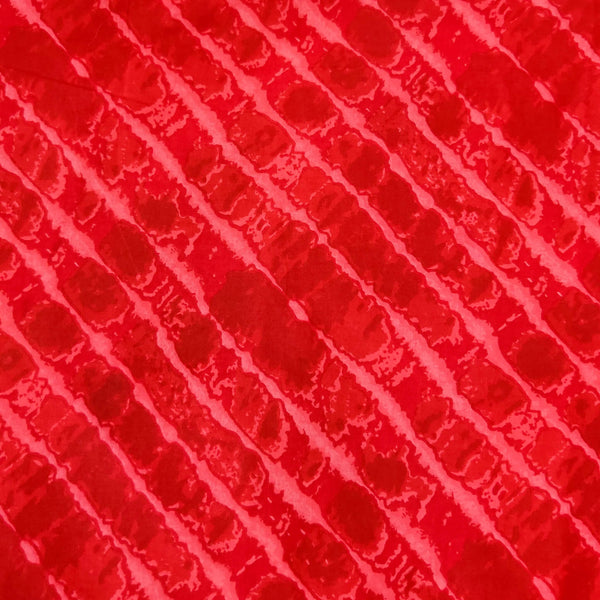 Pure Cotton Screen print Red Fabric