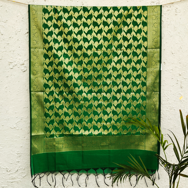 GUL - Green Banarasi Brocade Dupatta