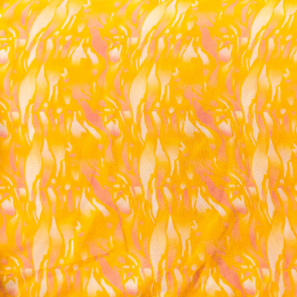 Georgette Yellow Abstract Blouse Fabric ( 0.85 CM )