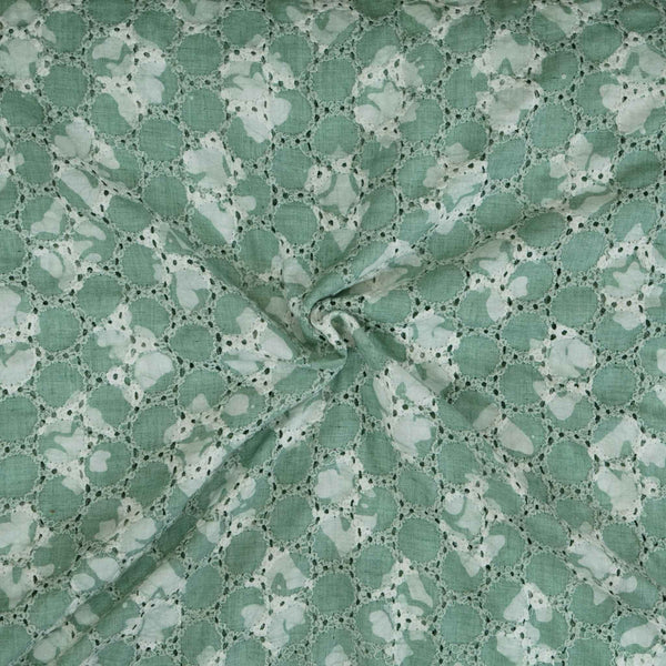 Hakoba With Batik Block Print Green