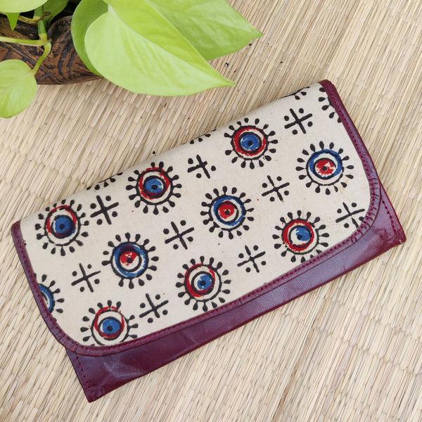 JODHPURI - Ajrak Cream Wallet