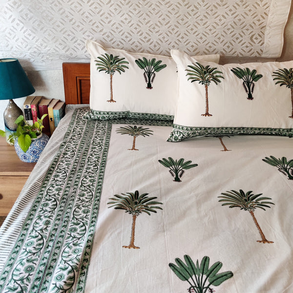 Kerala Tales Pure Cotton Jaipuri Double Bedsheet