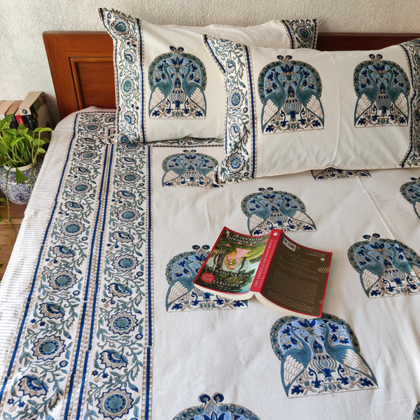 Mayur Sangam Pure Cotton Jaipuri Cotton Double Bedsheet