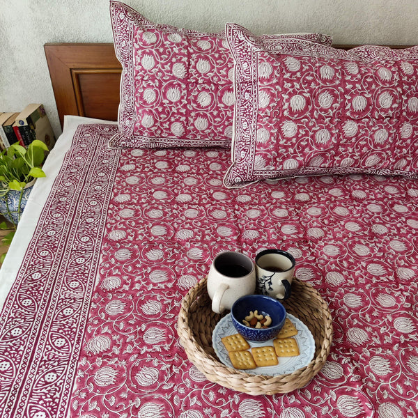 Noor Pure Cotton Jaipuri Double Bedsheet