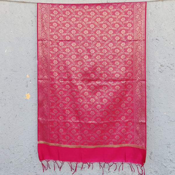 PIYU - Banarasi Kathan Jacquard Dupatta Pink