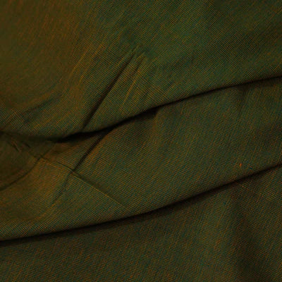 Precut 1.40 Meters Pure Cotton Hand Spun Handloom Fabric Yellowish Green