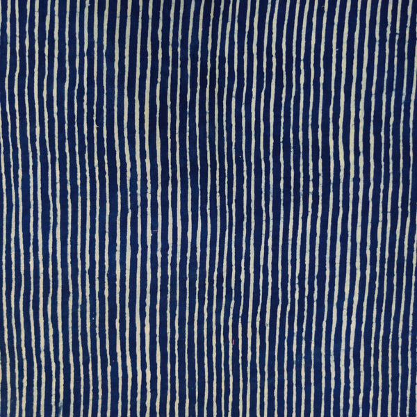 Precut 1.65 Meter Pure Cotton All Stripes Hand Block Print Fabric