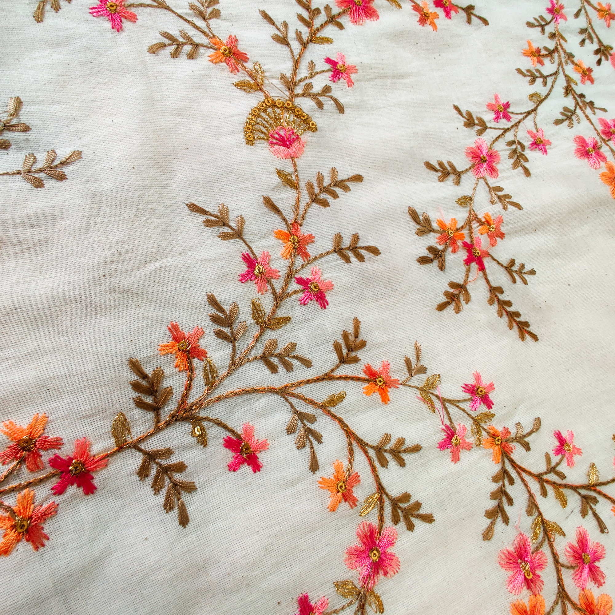 Assorted Cotton Embroidered Designer Fabric