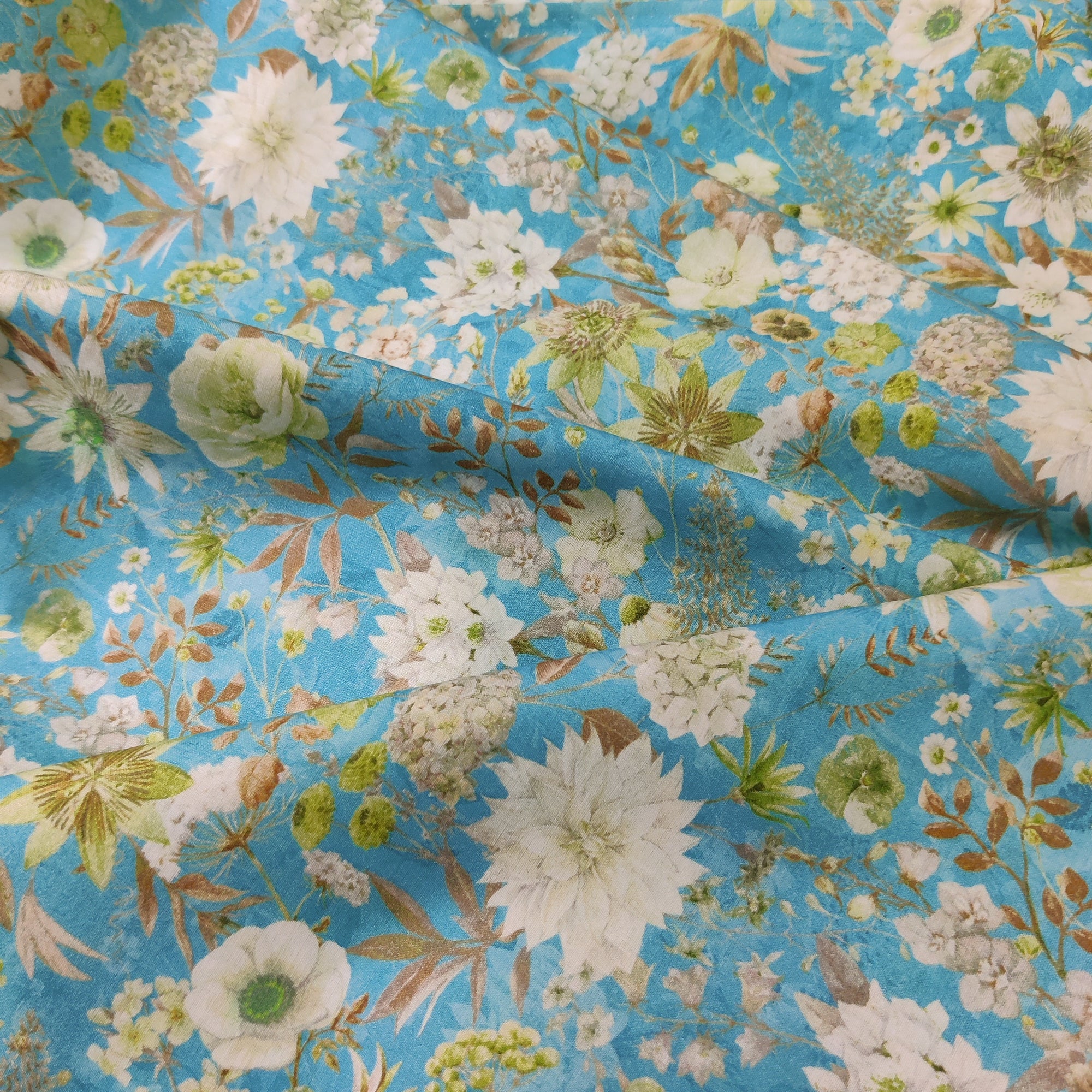 Ab Cotton Digital Printed Fabric, Multicolour