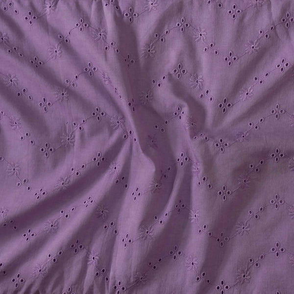 (Width 58 Inches) Pure Cotton Hakoba Purple With Zigzag Hakoba Pattern Woven Fabric