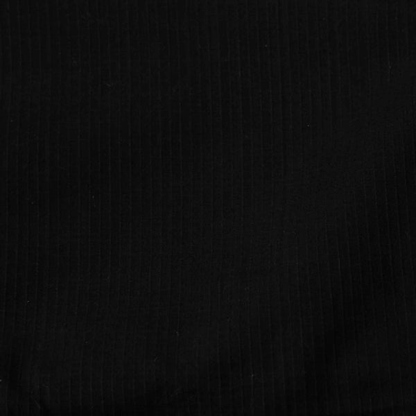 Pre-cut(2.10 meter )Pure Cotton Handloom Black With Slub Stripes Hand Woven Fabric