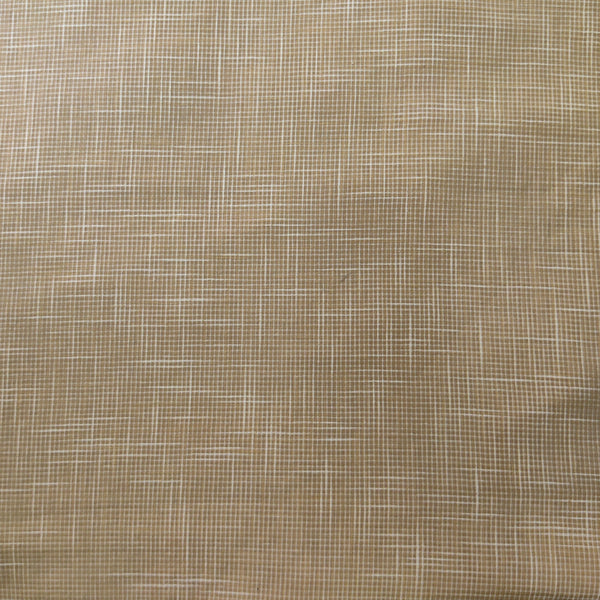 Pre-Cut ( 1.20 Meter ) Pure Cotton Handloom Fine Checks Beige