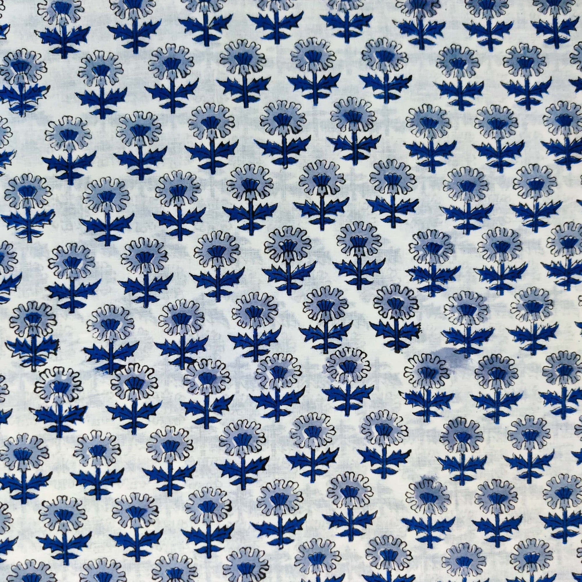 Hand Block Fish Print Fabric Cotton Fabric, Blue at Rs 120/meter in Jaipur