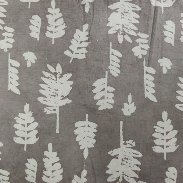 Pure Cotton Kashish Fallen Leaves Hand Block Print Blouse Piece  Fabric (1.30 meter )