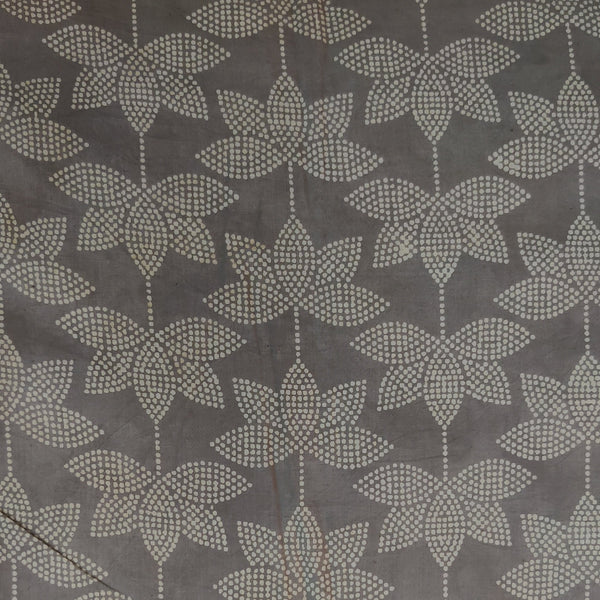 Pure Cotton Kashish With Dot Lotus Hand Block Print Fabric