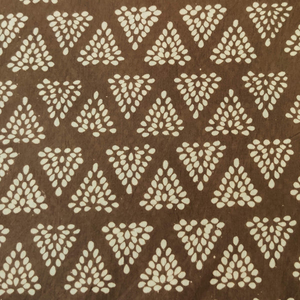 Pure Cotton Kashish With Dot Triangle Hand Block Print Fabric