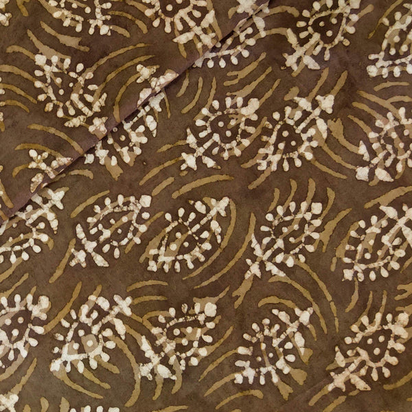 Pure Cotton Kashish With Spaced Motif Hand Block Print Blouse Fabric ( 95 CM )