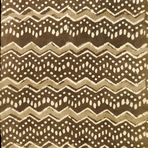 Pure Cotton Kashish With Wearied Zigzag Hand Block Print Blouse Fabric(1 Meter )