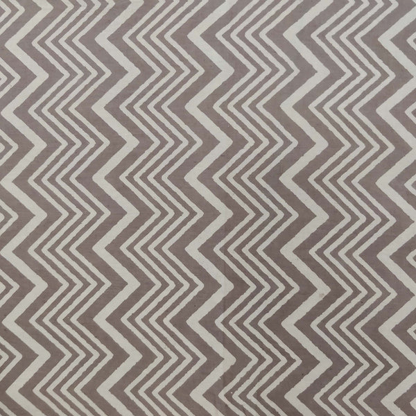 Pure Cotton Kashish Zig Zag Hnd Block Print Fabric