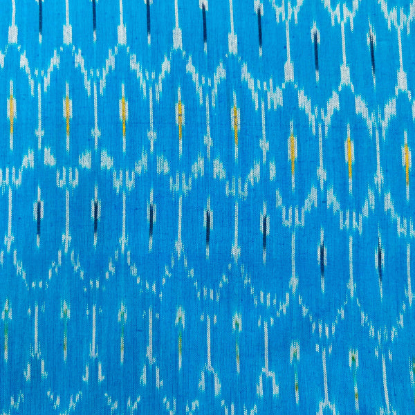 Pure Cotton Light Blue Honey Combed Weaves Weaves Hand Woven Fabric