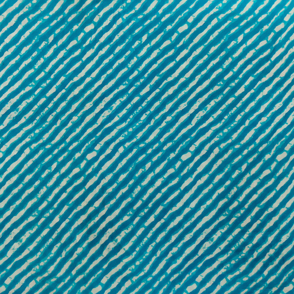 Pure Cotton Light Blue Lehariya Screen Print Fabric