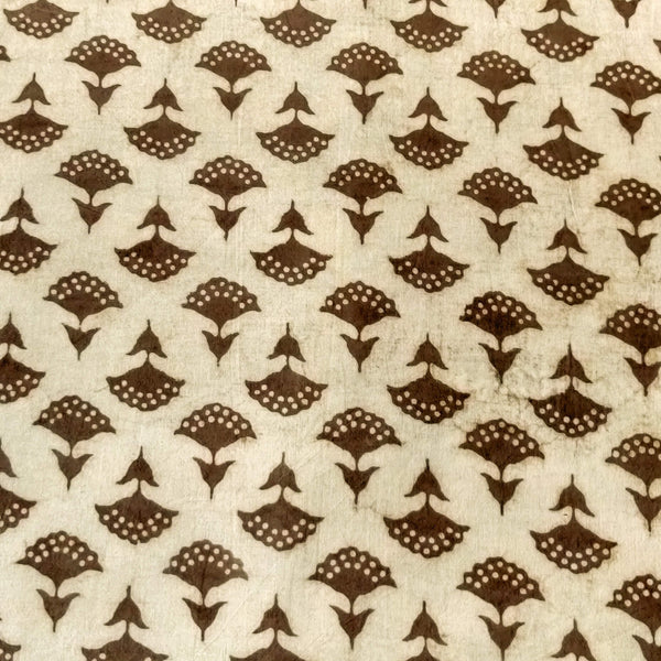 Pure Cotton Light Kashish With Tiny Motifs Hand Block Print Fabric