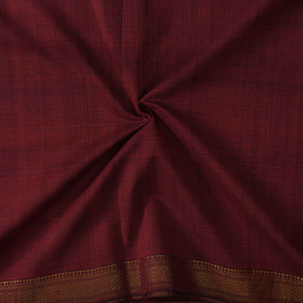 Pure Cotton Mangalgiri Textured Maroon Fabric