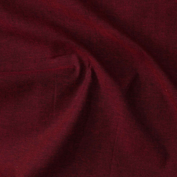 Pure Cotton Maroon Handloom South Cotton Fabric