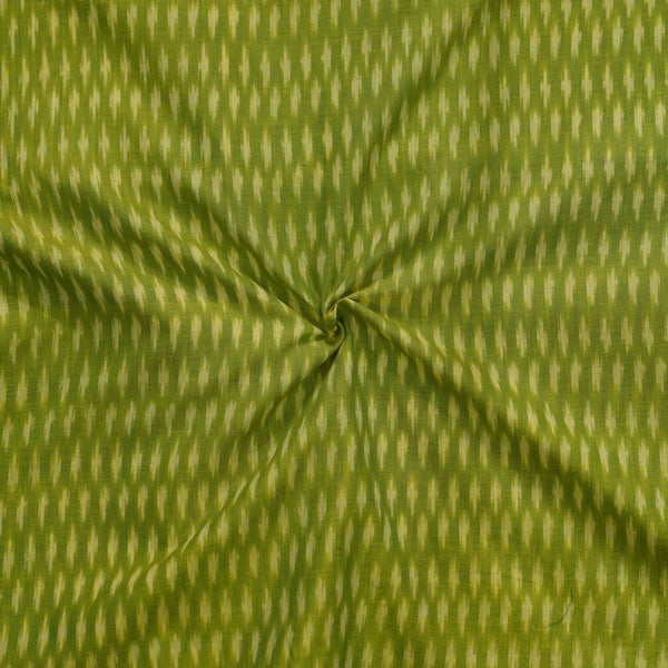 Pure Cotton Mercerised Ikkat Light Green With Tiny Weaves Woven Fabric