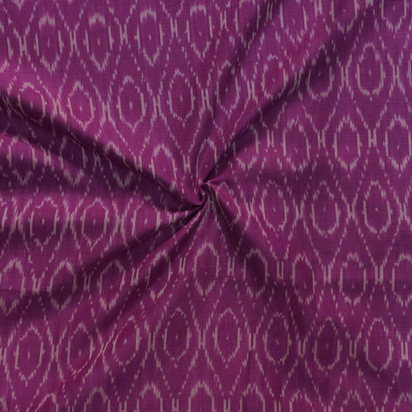 Pure Cotton Mercerised Ikkat Purple With All Over Comb Weaves Woven Fabric