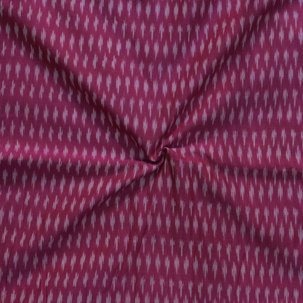 Pure Cotton Mercerised Ikkat Purple With Tiny Weaves Woven Fabric