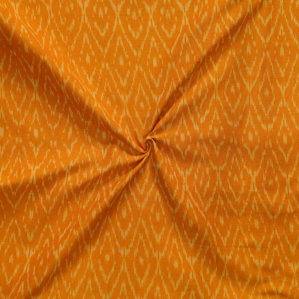 Pure Cotton Mercerised Ikkat Yellow With All Over Comb Weaves Woven Fabric