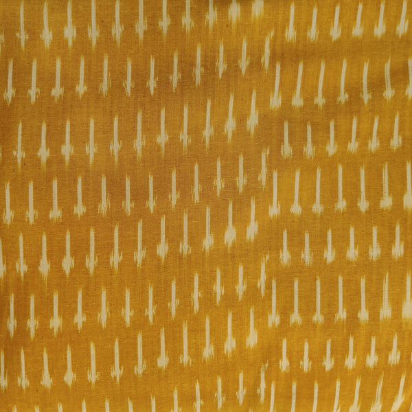 Pure Cotton Mustard With Small Weaves Woven Fabric