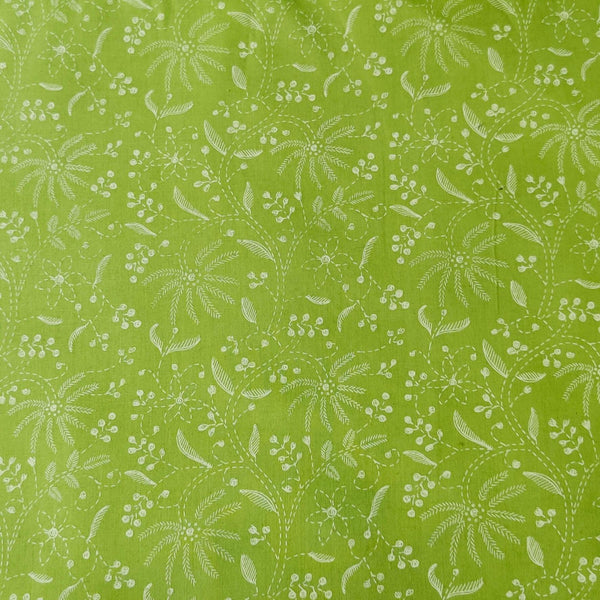 Pure Cotton Pastel Peach With White Jaal Screen Print blouse piece Fabric (1 meter)