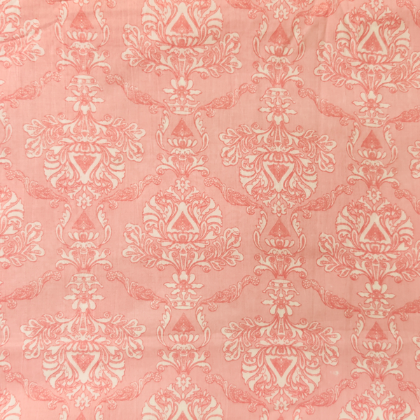 Pure Cotton Pink Design Screen Print Fabric