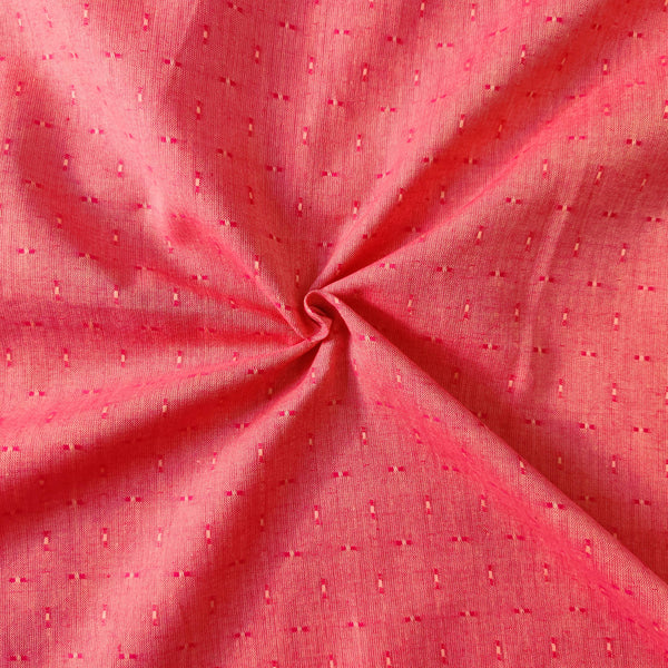 Pure Cotton Pink Tiny Leno Weave Woven Fabric