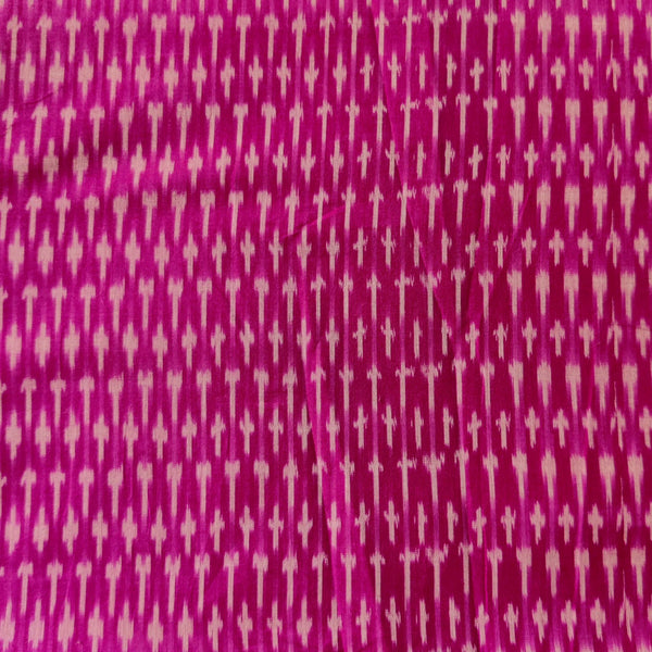 Pure Cotton Purple Mercerised Ikkat With Tiny Weaves Handwoven Fabric