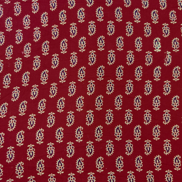 Pure Cotton Red Screen Print With Kairi Print Fabric