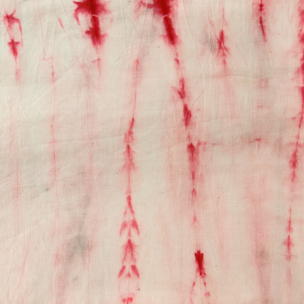 Pure Cotton Red Shibori Handmade Fabric