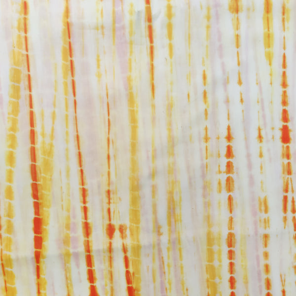 Pure Cotton Shades Of Sunset Shibori Handmade Fabric