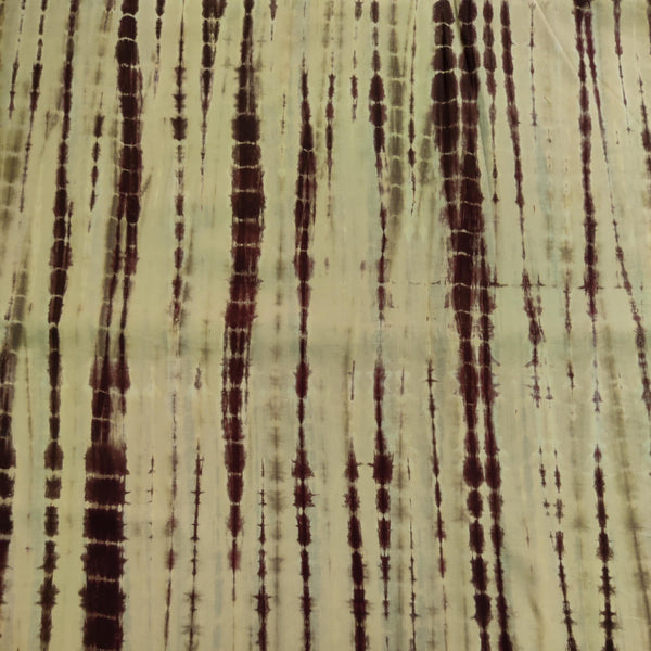 Pure Cotton Tie Dye Shibori Cream Beige Hand Made Fabric