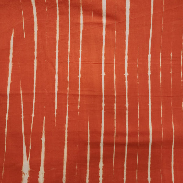 Pure Cotton Shibori Orange Hand Made Fabric