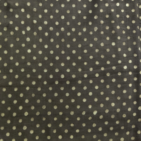 Pure Cotton Special Akola Dark Kashish With Polka Hand Block Print Fabric