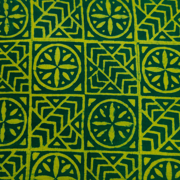 Pure Cotton Special Ankola Dabu Dark Green With Tile  Hand Block Print Fabric