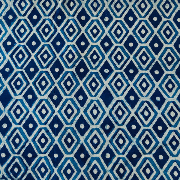 Pure Cotton Special Ankola Indigo With Geometry Hand Block Print Fabric