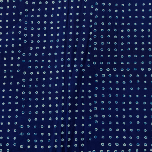 Pure Cotton Special Ankola Indigo With Polka Dots Hand Block Print Fabric