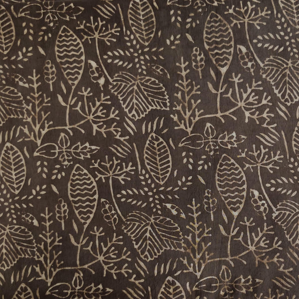 Pure Cotton Special Ankola Kashish With Wild Plants Hand Block Print Fabric