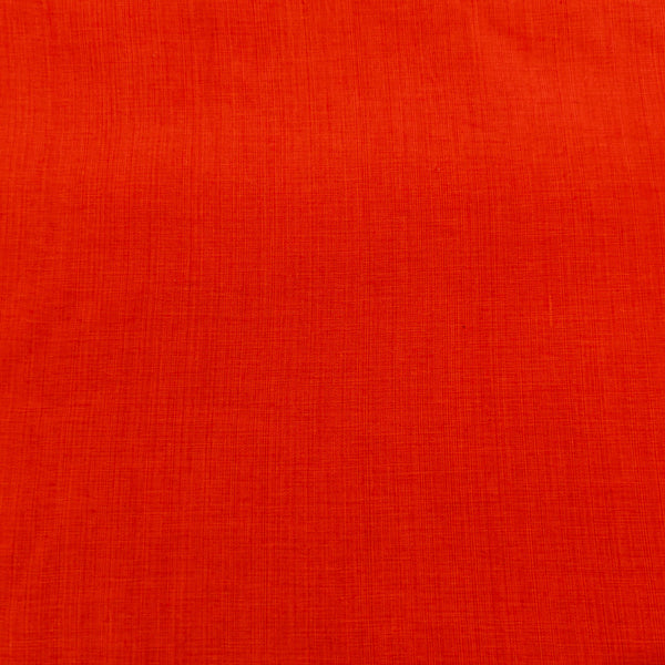 Pure Cotton Textured Dark Orange Woven Fabric